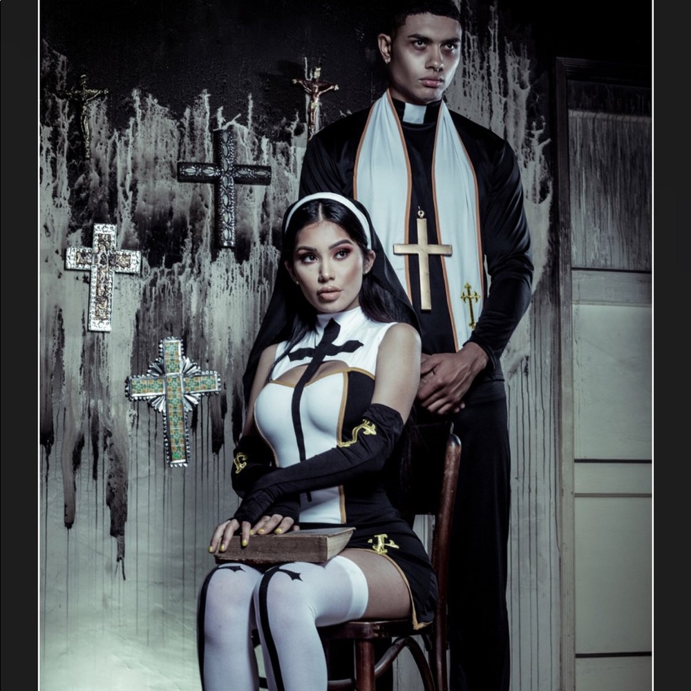 Nun & Father halloween costumes